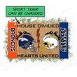 NFL | Custom House Divided Heart United Doormats | Welcome Football Mat