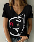 New Orleans Saints Summer V-neck Women T-shirt 138