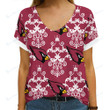 Arizona Cardinals Summer V-neck Women T-shirt