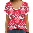 Kansas City Chiefs Summer V-neck Women T-shirt 142