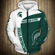 Up To 20% OFF Michigan State Spartans Tide Zip Up Hoodie 3D 