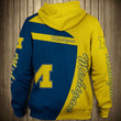 Up To 20% OFF Michigan Wolverines Tide Zip Up Hoodie 3D 