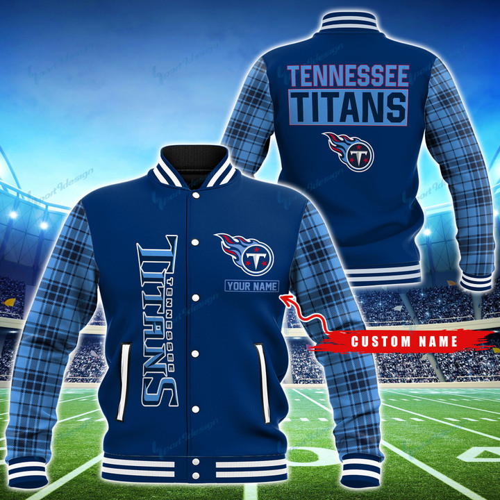 Tennessee Titans Personalized Baseball Jacket BG63