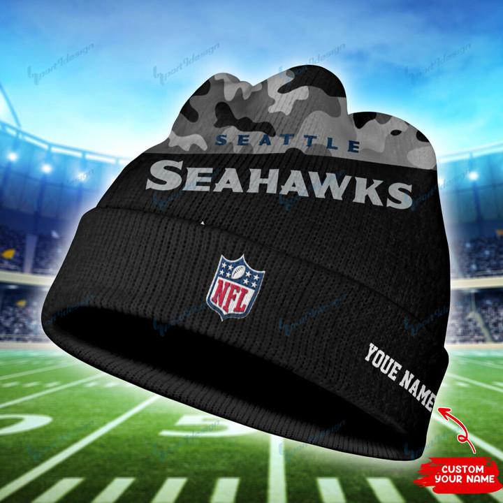 Seattle Seahawks Personalized Wool Beanie 80