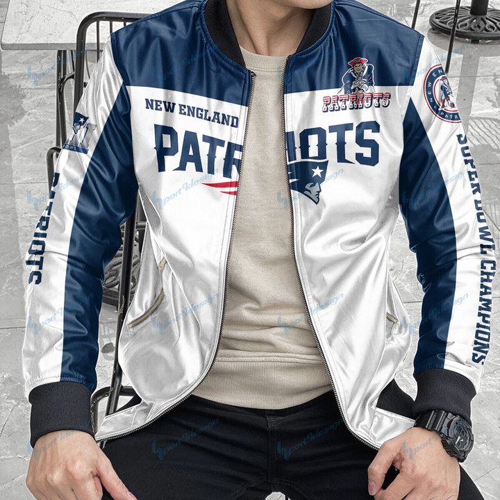 New England Patriots New Leather Bomber Jacket  59