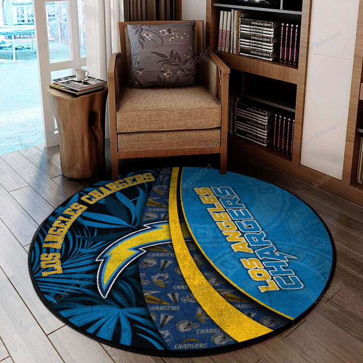 Los Angeles Chargers Round Rug 137