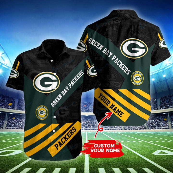 Green Bay Packers Personalized Button Shirt BB333