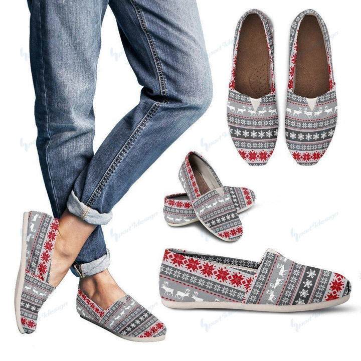 Womens Casual Shoes-Reindeer Themed