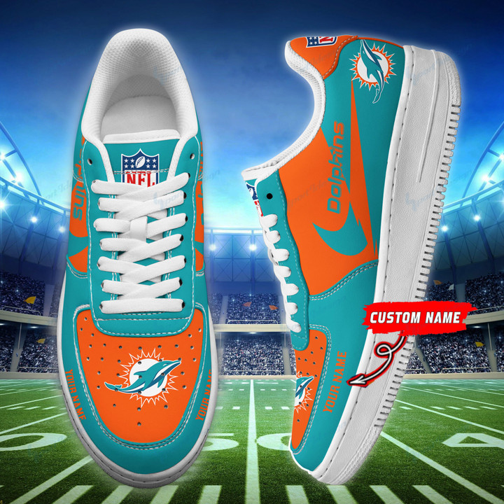 Miami Dolphins Personalized AF1 Shoes BG210