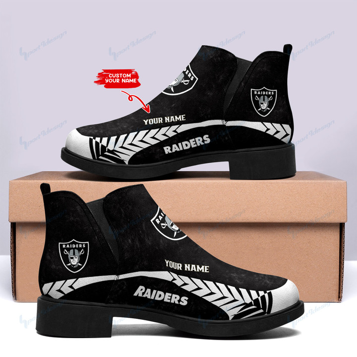 Las Vegas Raiders Personalized Comfort & Fashion Short Boots BG103