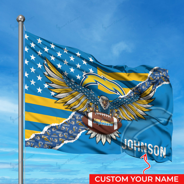 Los Angeles Chargers Personalized Flag 291
