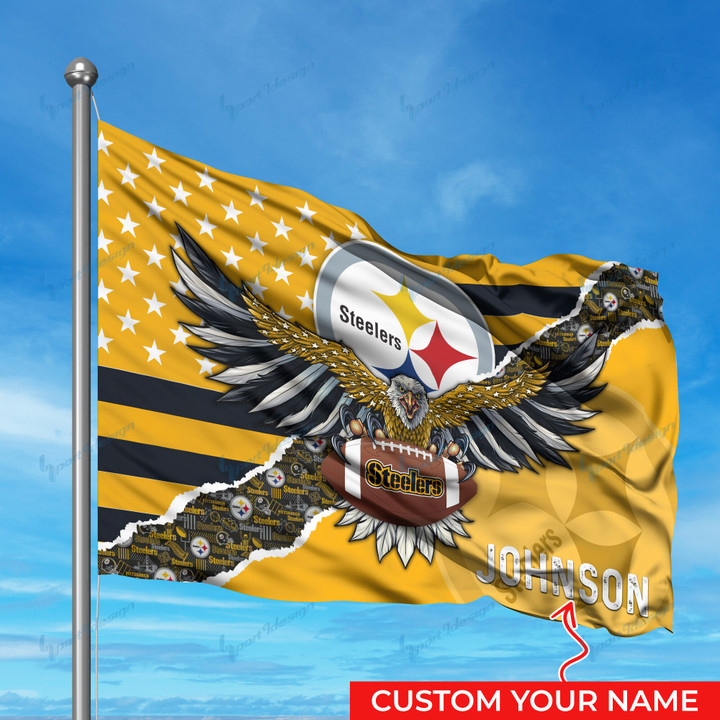 Pittsburgh Steelers Personalized Flag 300
