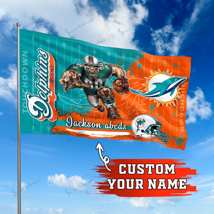 Miami Dolphins Personalized Flag 255