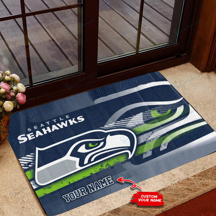 Seattle Seahawks Personalized Doormat BG96