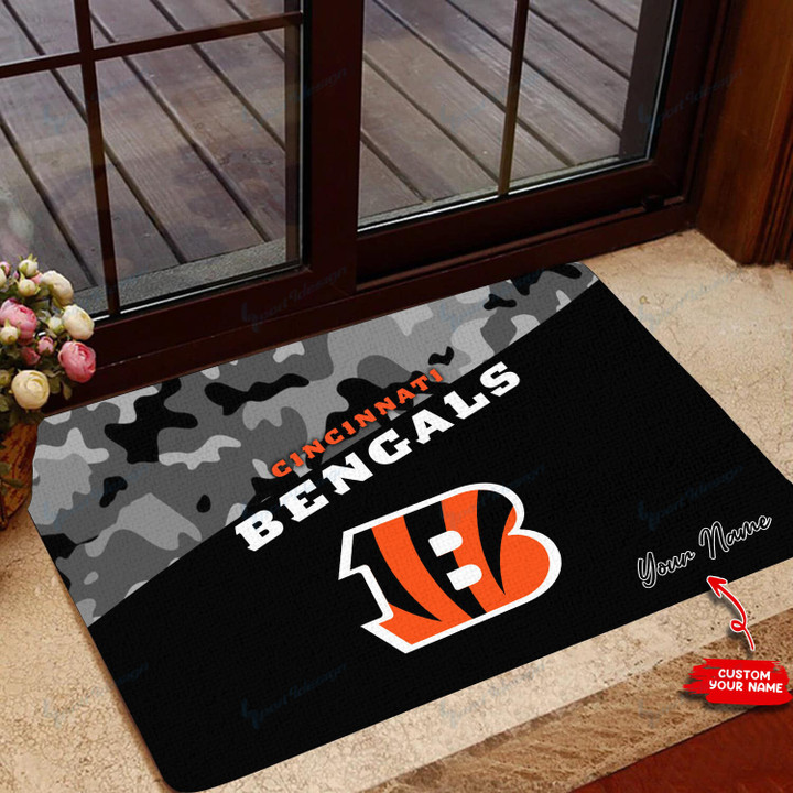 Cincinnati Bengals Personalized Doormat BG120