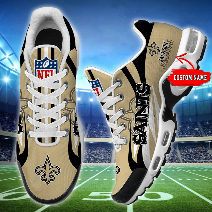 New Orleans Saints Personalized Plus T-N Youth Sneakers BG102