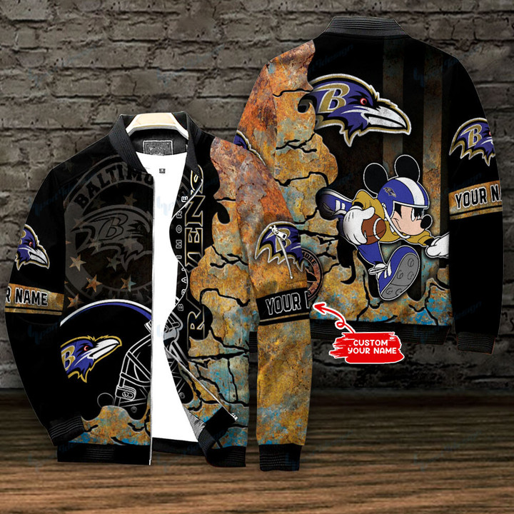 Baltimore Ravens Personalized Bomber Jacket BG593
