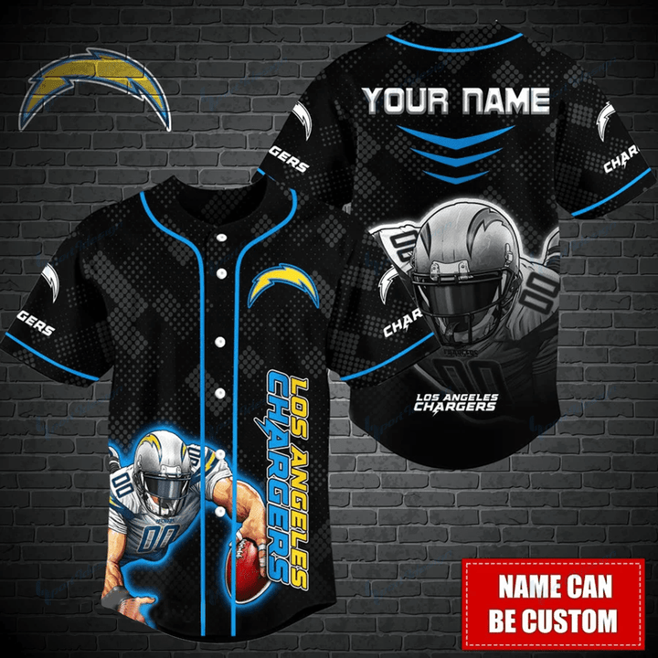Los Angeles Chargers Personalized Baseball Jersey BG365
