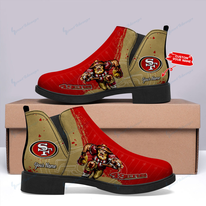 San Francisco 49ers Personalized Comfort & Fashion Short Boots BG96