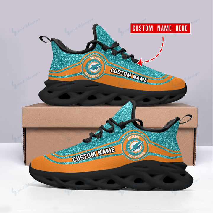 Miami Dolphins Personalized Yezy Running Sneakers SPD333