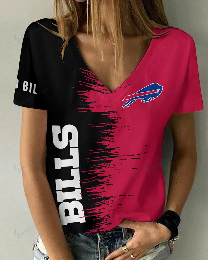 Buffalo Bills Summer V-neck Women T-shirt BG11