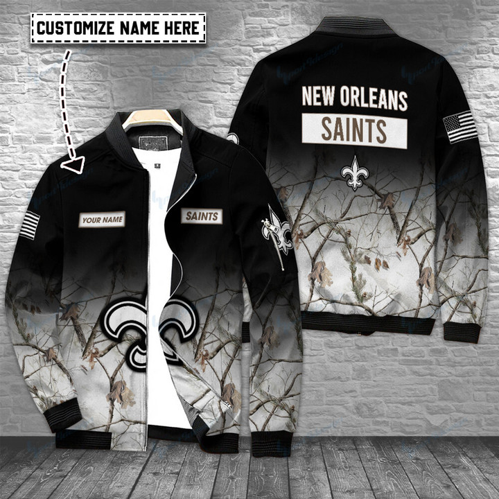 New Orleans Saints Personalized Bomber Jacket BG648