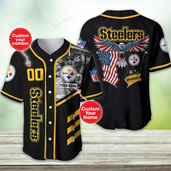 Pittsburgh Steelers Personalized Baseball Jersey BG414