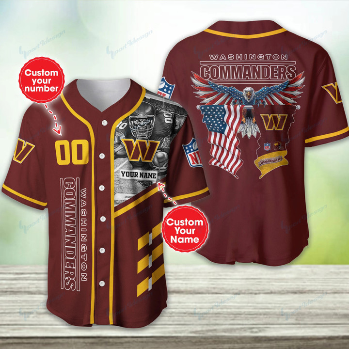 Washington Commanders Personalized Baseball Jersey BG419