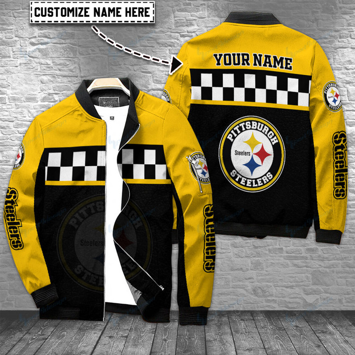 Pittsburgh Steelers Personalized Bomber Jacket BG679