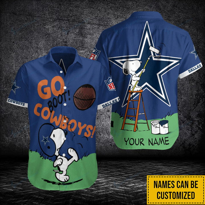 Dallas Cowboys Personalized Button Shirt BB509