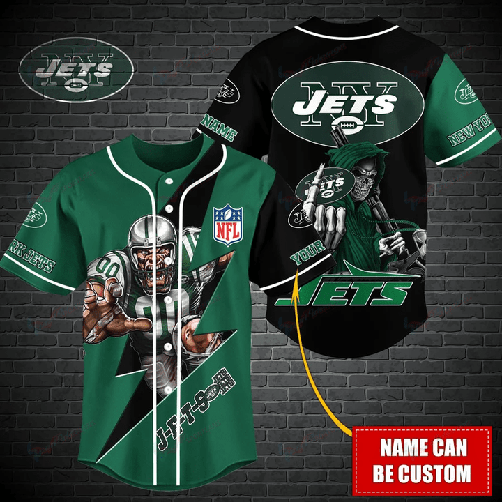 New York Jets Personalized Baseball Jersey BG488