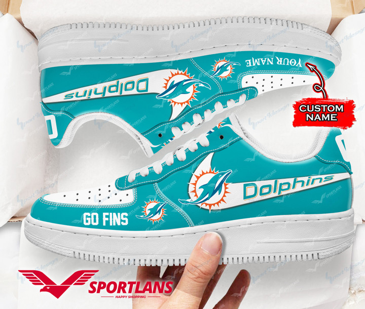 Miami Dolphins NFL Personalized Air Force 1 Shoes