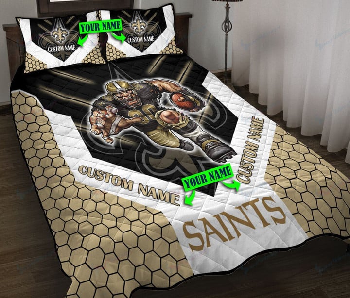 New Orleans Saints Personalized Quilt Set BG103