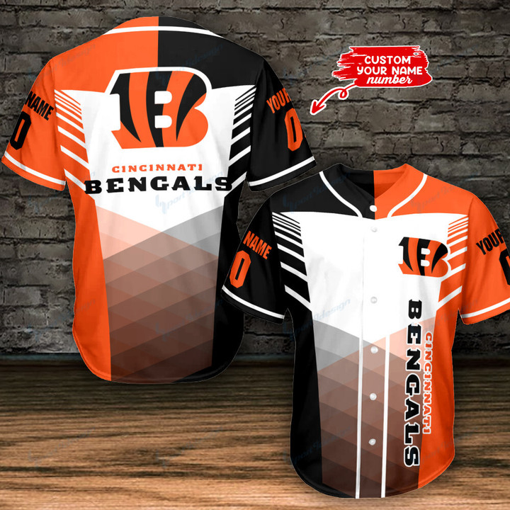 Cincinnati Bengals Personalized Baseball Jersey BG516