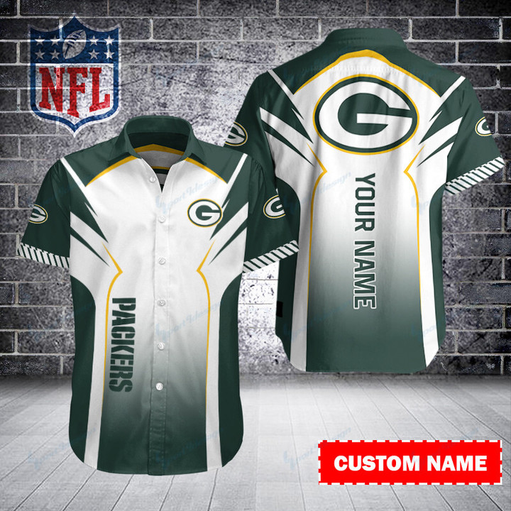 Green Bay Packers Personalized Button Shirt BB569