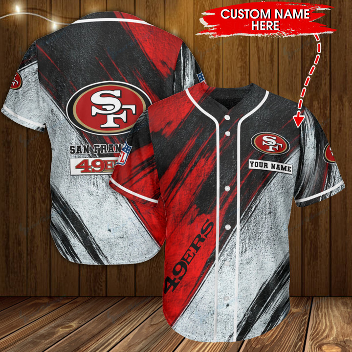 San Francisco 49ers Personalized Baseball Jersey BG552