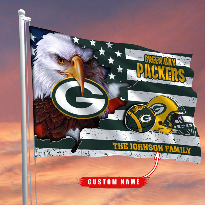 Green Bay Packers-Flag-Custom Name