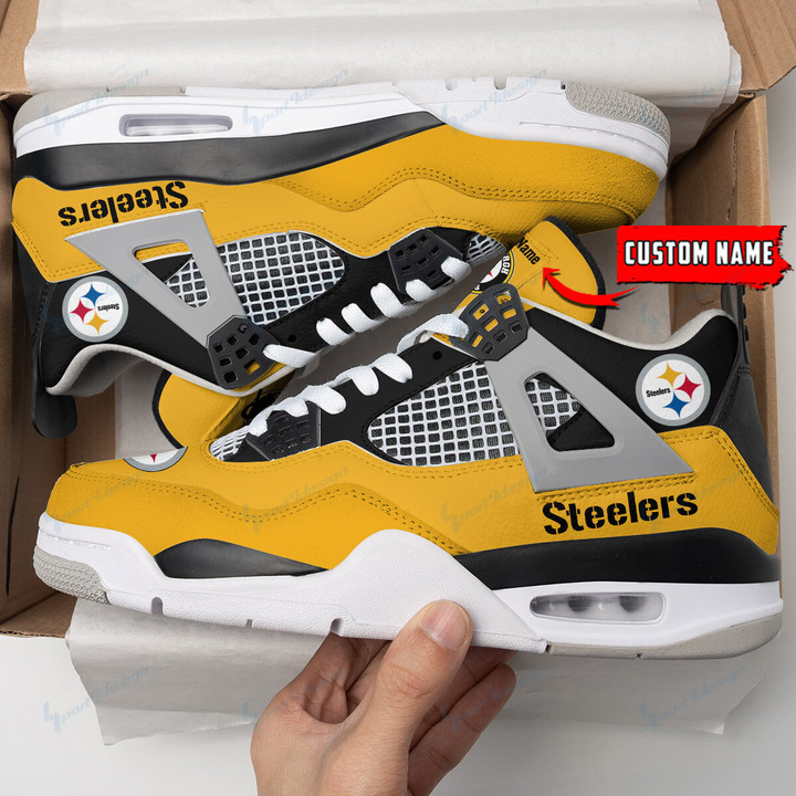 Pittsburgh Steelers Personalized AJ4 Sneaker BG43