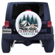 I'd Rather Be Camping Camper Spare Tire Cover - Jeep Tire Covers