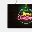 Neon Merry christmas Pallet Sign