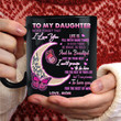 To My Daughter Gift For Daughter Mom And Daughter Butterfly Christmas Gift Mug-Black Ceramic 11-15oz Coffee Tea Cup
