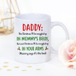 Daddy this christmas i'll be snuggled up in mommy's belly but nest christmas i'll snuggled up white mug 11oz 15oz coffee tea cup