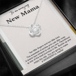 To An Amazing New Mama Necklace New Mom Love Knot Necklace Gift, New mom necklace Gift First Mother's day gift, Pregnancy Jewelry Necklace