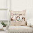 "We Love You, Mom" Personalized Photo Suede Pillow - Gift for Mom