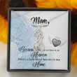 There's A Little Bit Of Heaven In Our Home Giraffe Couple Necklace Gift For Mom