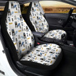 Beaver Cartoon Print Pattern Car Seat Covers