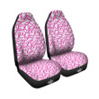 Cancer Awareness Print Pattern Car Seat Covers