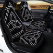 Celtic Knot White And Black Print Car Seat Covers