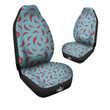 Blue And Chili Pepper Print Pattern Car Seat Covers