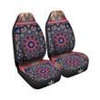 Ethnic Patchwork Square Print Car Seat Covers